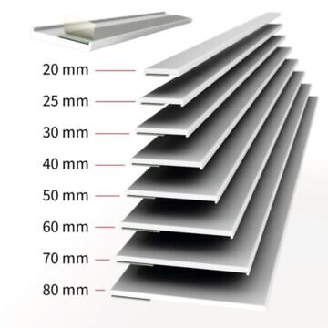 Cover Strip, 6 meters, Flat Profile, White